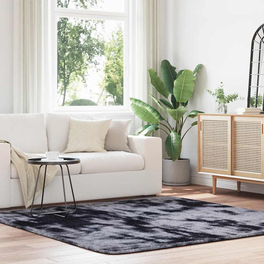 Hoogpolig vloerkleed NAVARRA 200x200 cm polyester donkergrijs is nu te koop bij PeponiXL, paradijselijk wonen!