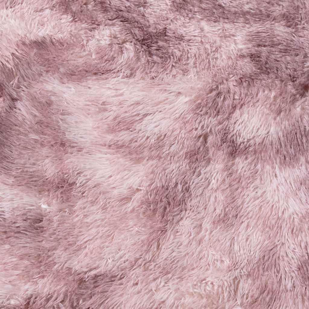 Hoogpolig vloerkleed NAVARRA 200x200 cm polyester stoffig roze is nu te koop bij PeponiXL, paradijselijk wonen!