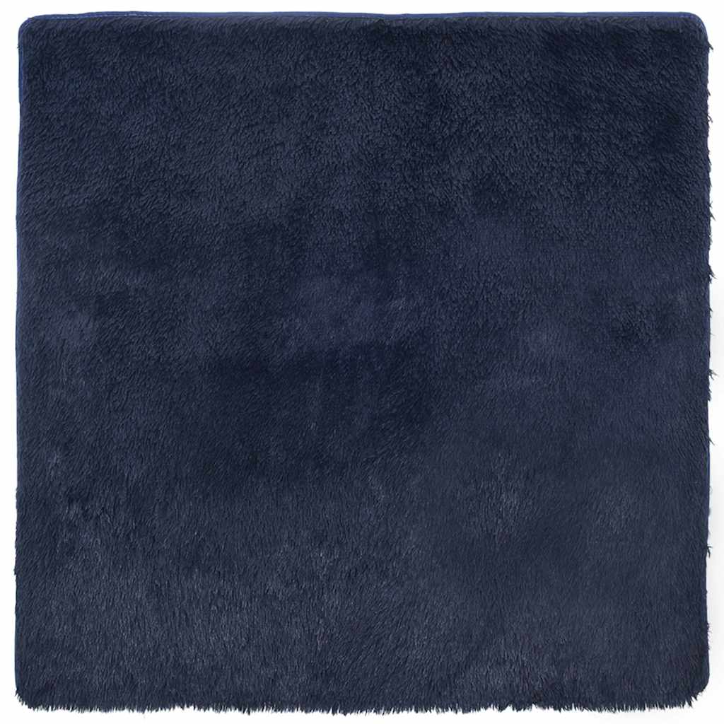 Hoogpolig vloerkleed NAVARRA 200x200 cm polyester marineblauw is nu te koop bij PeponiXL, paradijselijk wonen!