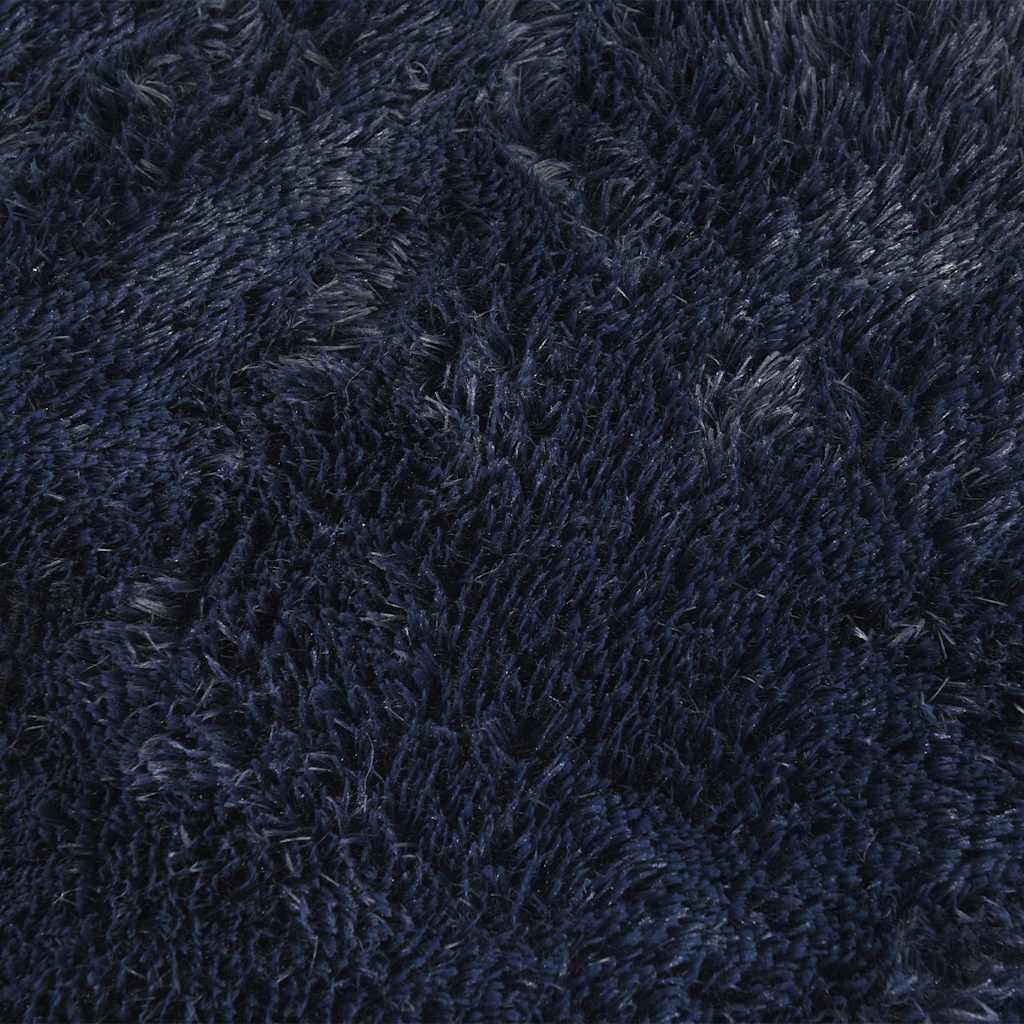Hoogpolig vloerkleed NAVARRA 200x200 cm polyester marineblauw is nu te koop bij PeponiXL, paradijselijk wonen!