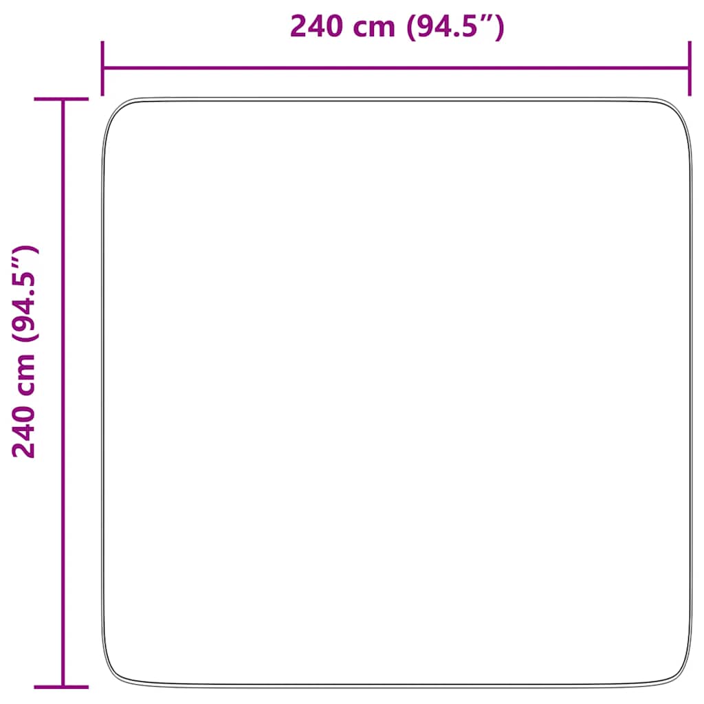 Hoogpolig vloerkleed NAVARRA 240x240 cm polyester stoffig roze is nu te koop bij PeponiXL, paradijselijk wonen!