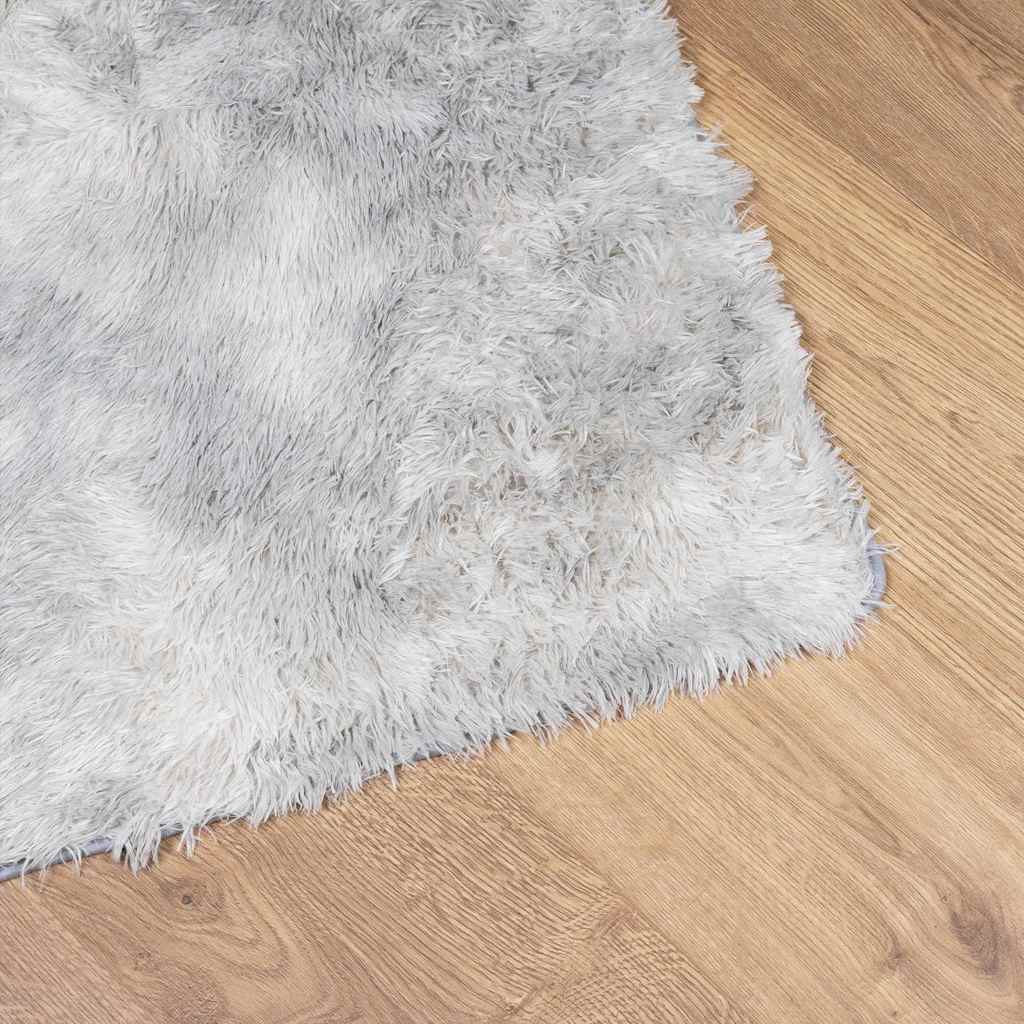 Hoogpolig vloerkleed NAVARRA 240x240 cm polyester lichtgrijs is nu te koop bij PeponiXL, paradijselijk wonen!