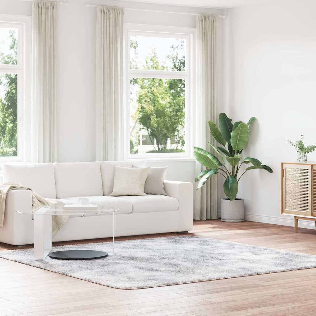 Hoogpolig vloerkleed NAVARRA 240x240 cm polyester lichtgrijs is nu te koop bij PeponiXL, paradijselijk wonen!