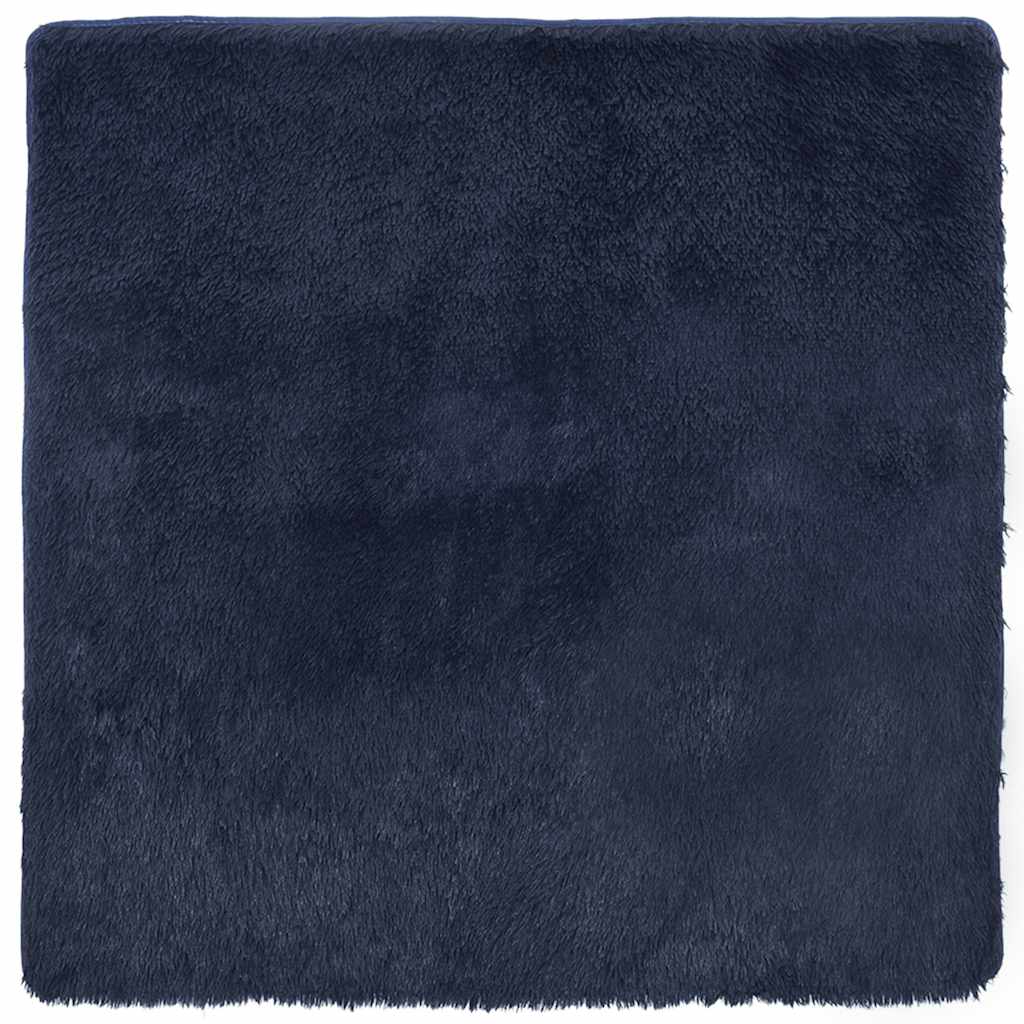 Hoogpolig vloerkleed NAVARRA 240x240 cm polyester marineblauw is nu te koop bij PeponiXL, paradijselijk wonen!