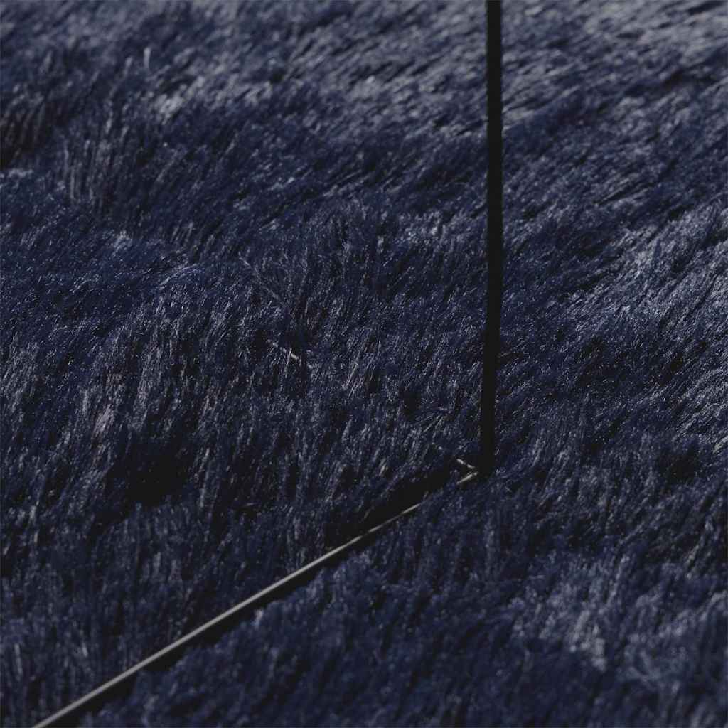 Hoogpolig vloerkleed NAVARRA 240x240 cm polyester marineblauw is nu te koop bij PeponiXL, paradijselijk wonen!
