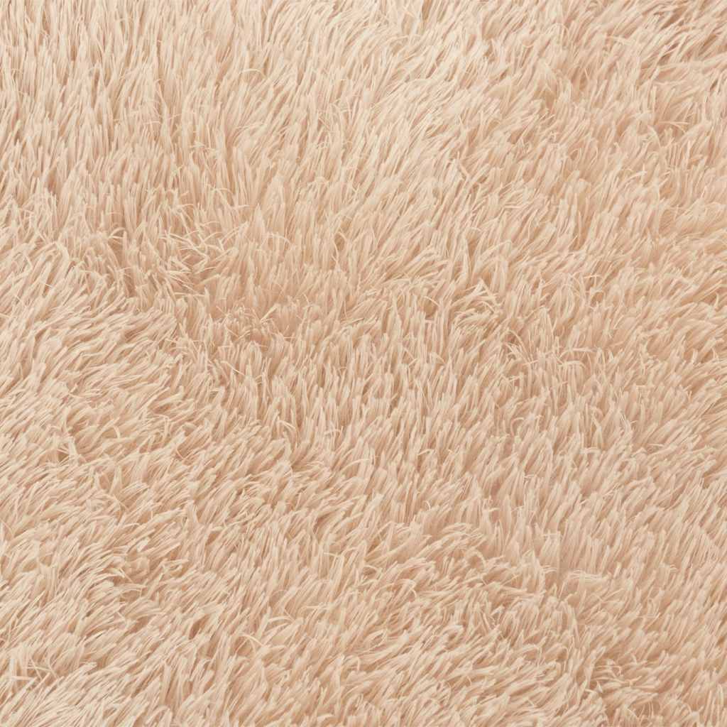 Hoogpolig vloerkleed NAVARRA 100x100 cm polyester beige is nu te koop bij PeponiXL, paradijselijk wonen!