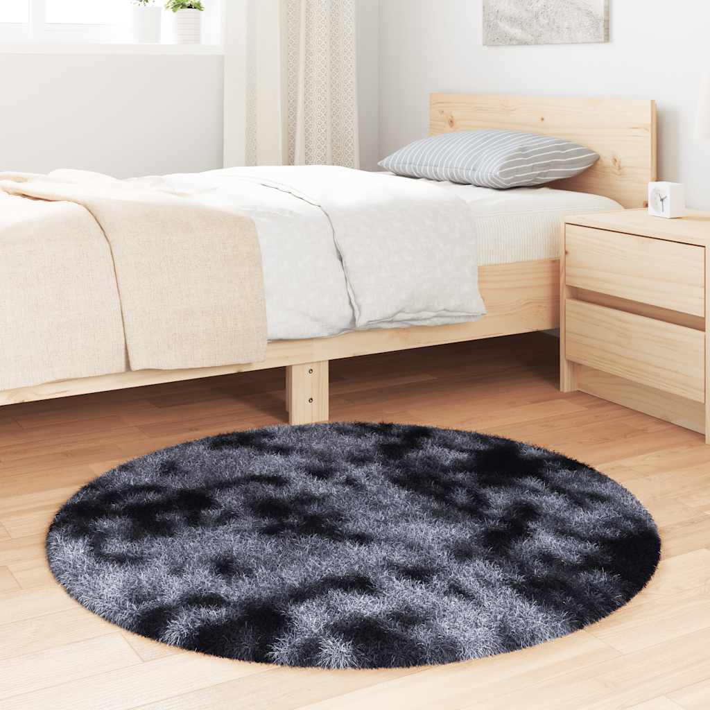 Hoogpolig vloerkleed NAVARRA 100x100 cm polyester donkergrijs is nu te koop bij PeponiXL, paradijselijk wonen!