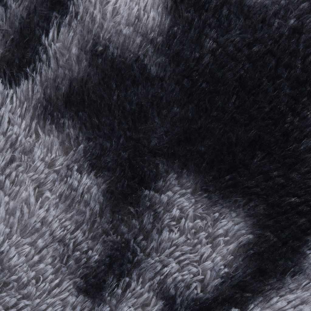 Hoogpolig vloerkleed NAVARRA 100x100 cm polyester donkergrijs is nu te koop bij PeponiXL, paradijselijk wonen!