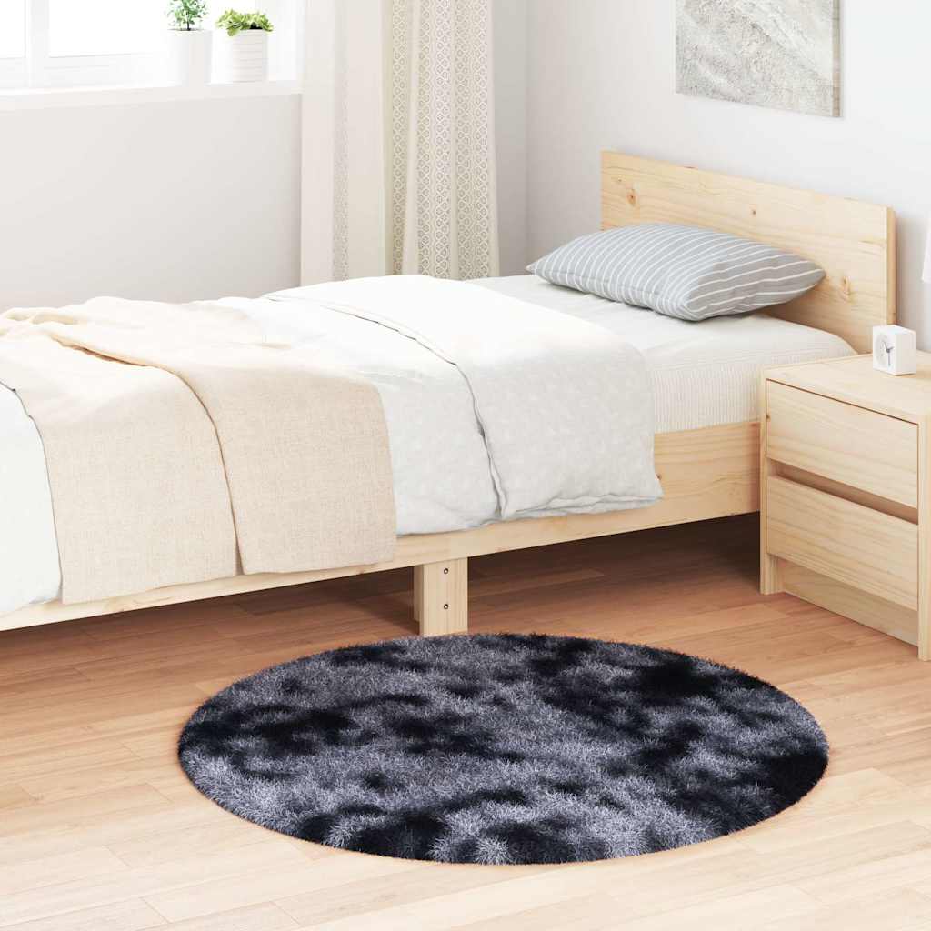 Hoogpolig vloerkleed NAVARRA 100x100 cm polyester donkergrijs is nu te koop bij PeponiXL, paradijselijk wonen!