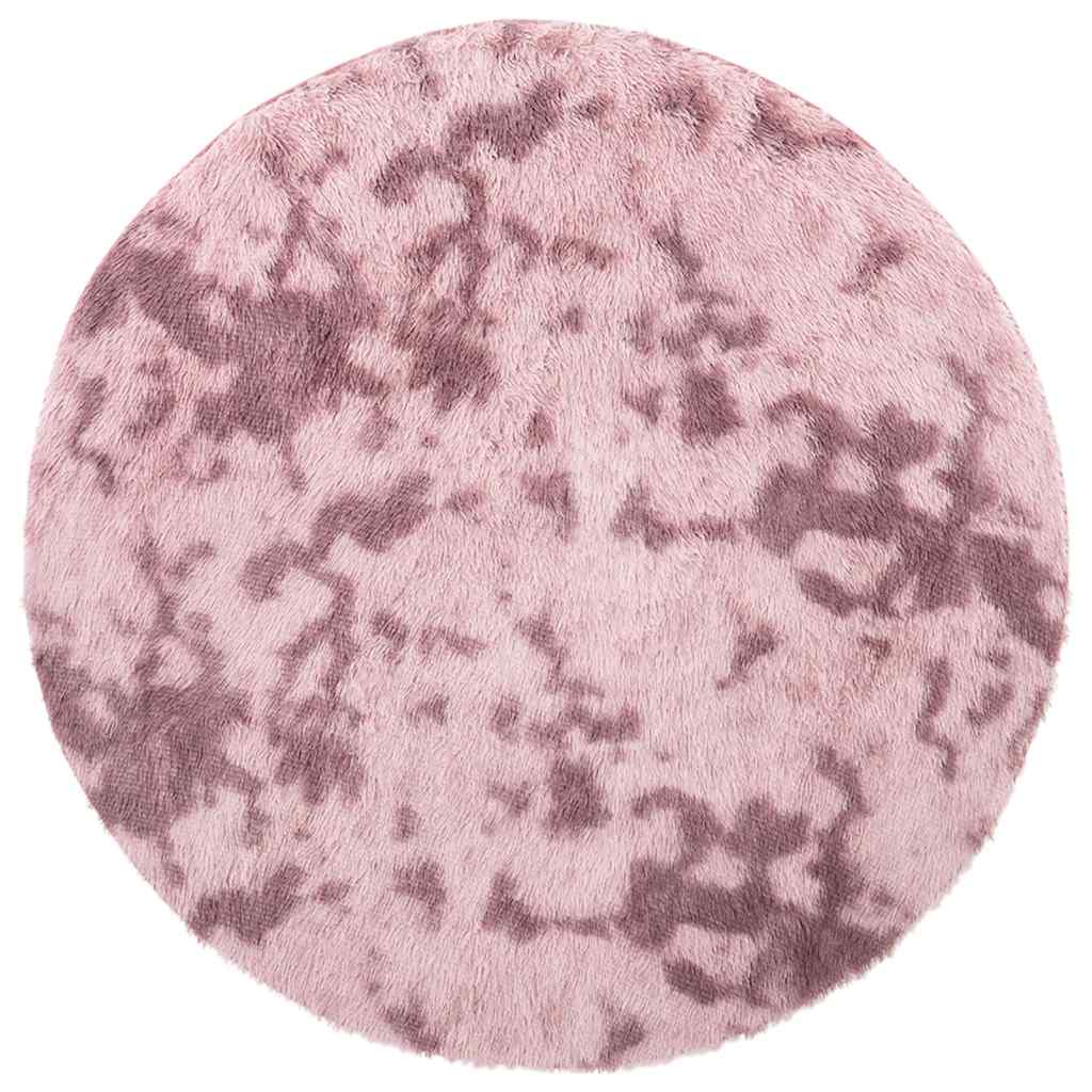 Hoogpolig vloerkleed NAVARRA 100x100 cm polyester stoffig roze is nu te koop bij PeponiXL, paradijselijk wonen!