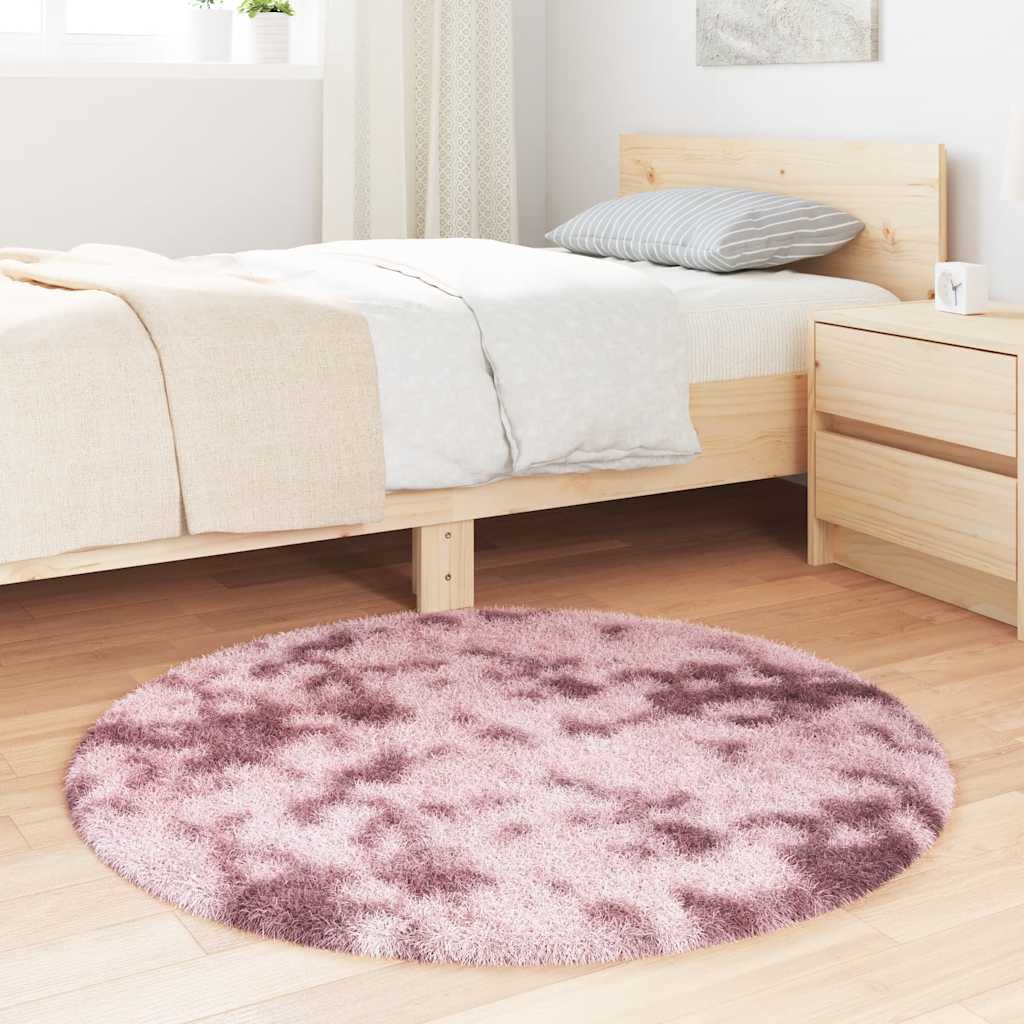 Hoogpolig vloerkleed NAVARRA 100x100 cm polyester stoffig roze is nu te koop bij PeponiXL, paradijselijk wonen!
