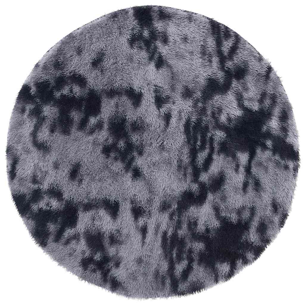 Hoogpolig vloerkleed NAVARRA 120x120 cm polyester donkergrijs is nu te koop bij PeponiXL, paradijselijk wonen!