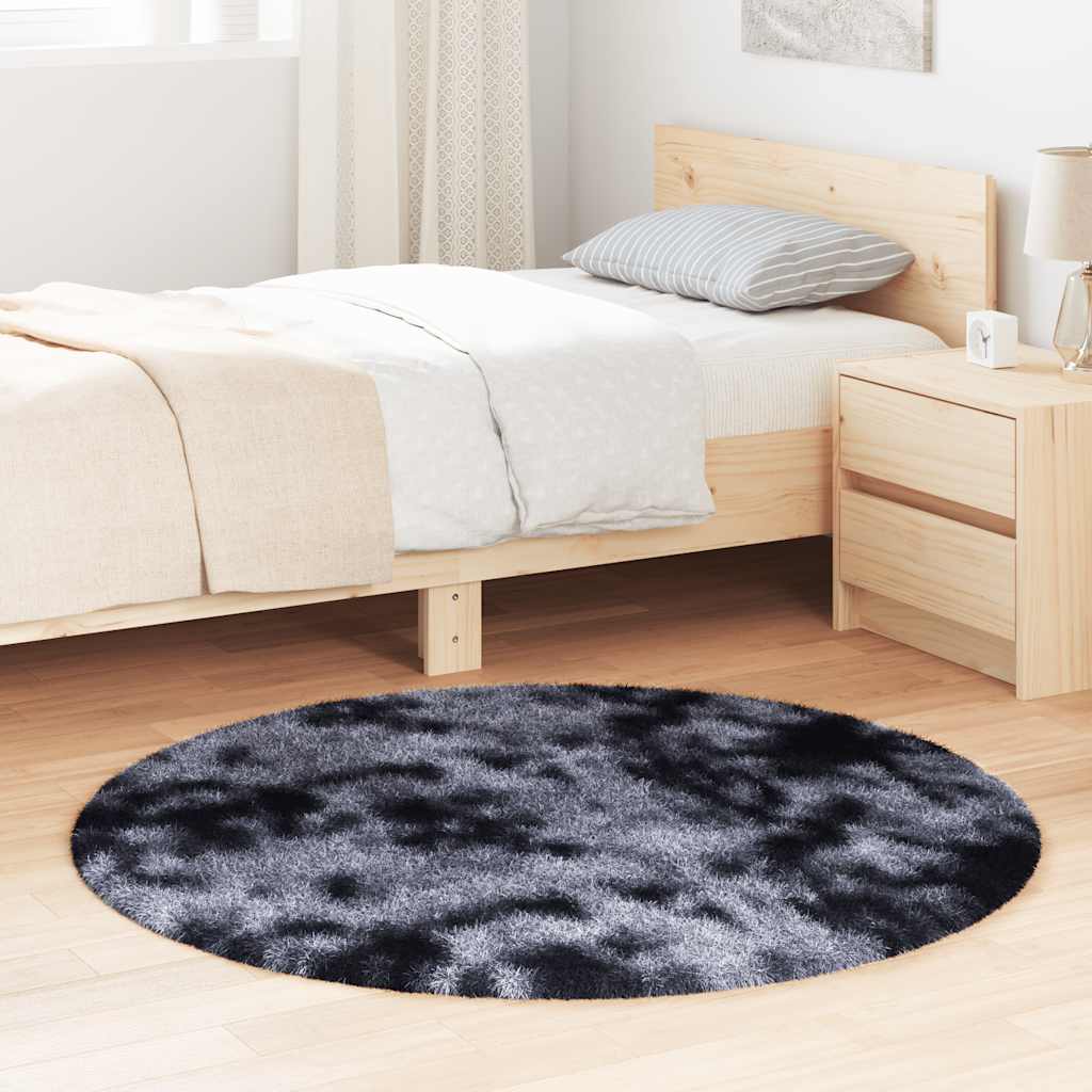 Hoogpolig vloerkleed NAVARRA 120x120 cm polyester donkergrijs is nu te koop bij PeponiXL, paradijselijk wonen!