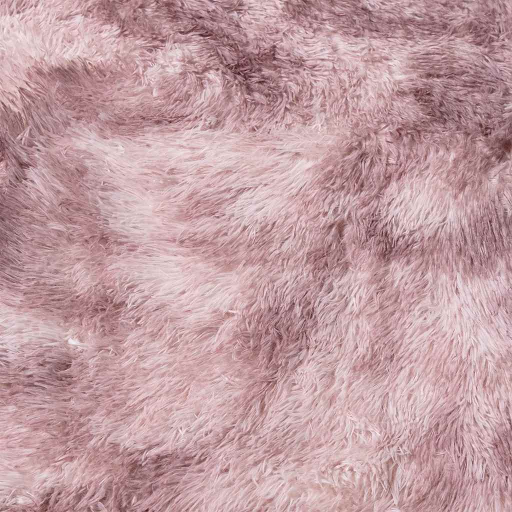 Hoogpolig vloerkleed NAVARRA 120x120 cm polyester stoffig roze is nu te koop bij PeponiXL, paradijselijk wonen!