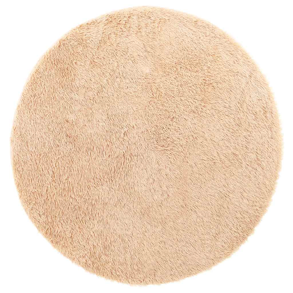 Hoogpolig vloerkleed NAVARRA 160x160 cm polyester beige is nu te koop bij PeponiXL, paradijselijk wonen!