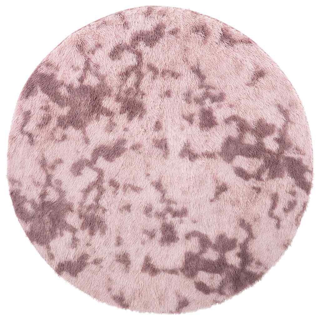 Hoogpolig vloerkleed NAVARRA 160x160 cm polyester stoffig roze is nu te koop bij PeponiXL, paradijselijk wonen!