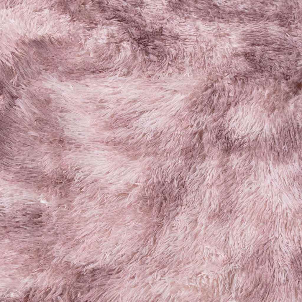 Hoogpolig vloerkleed NAVARRA 160x160 cm polyester stoffig roze is nu te koop bij PeponiXL, paradijselijk wonen!