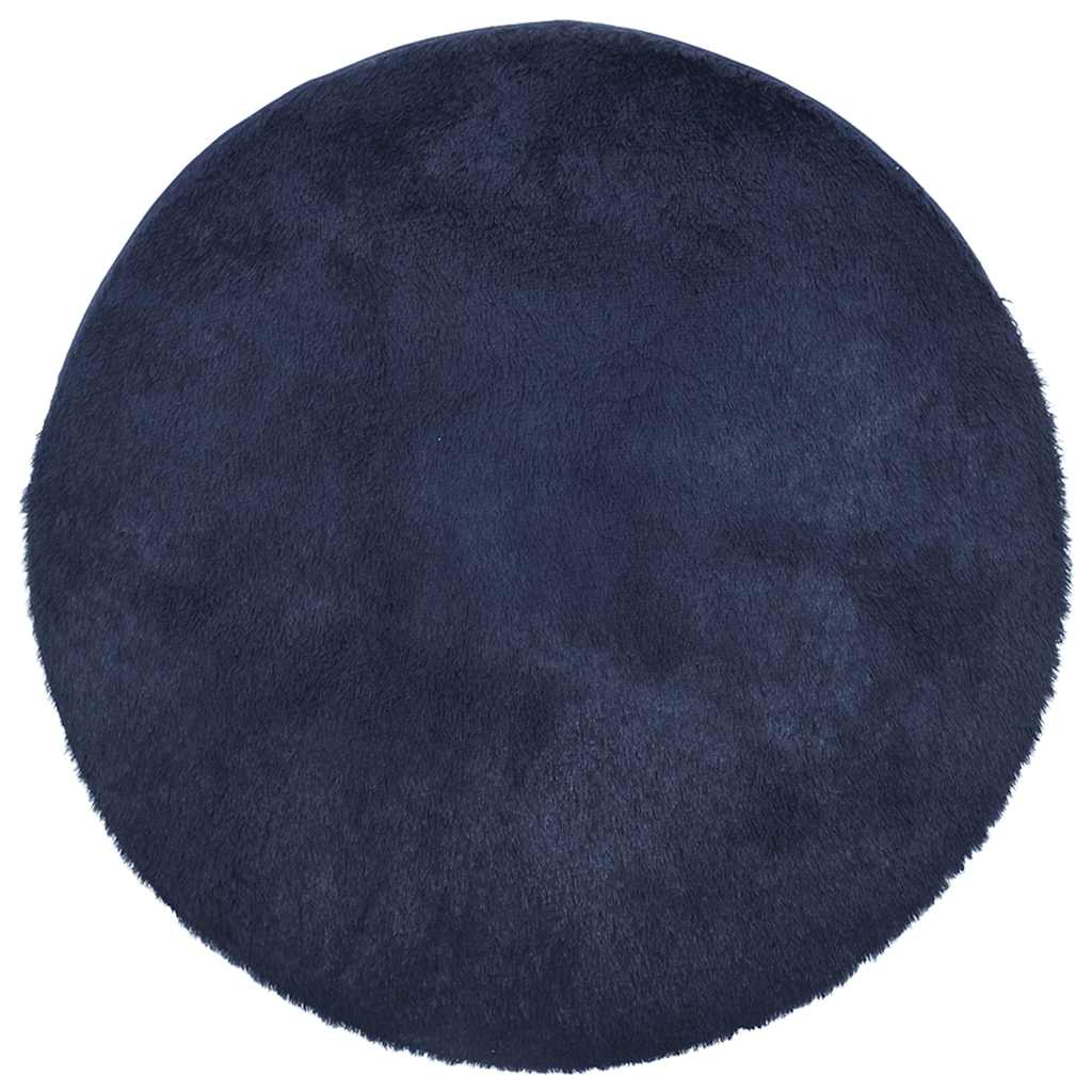 Hoogpolig vloerkleed NAVARRA 160x160 cm polyester marineblauw is nu te koop bij PeponiXL, paradijselijk wonen!