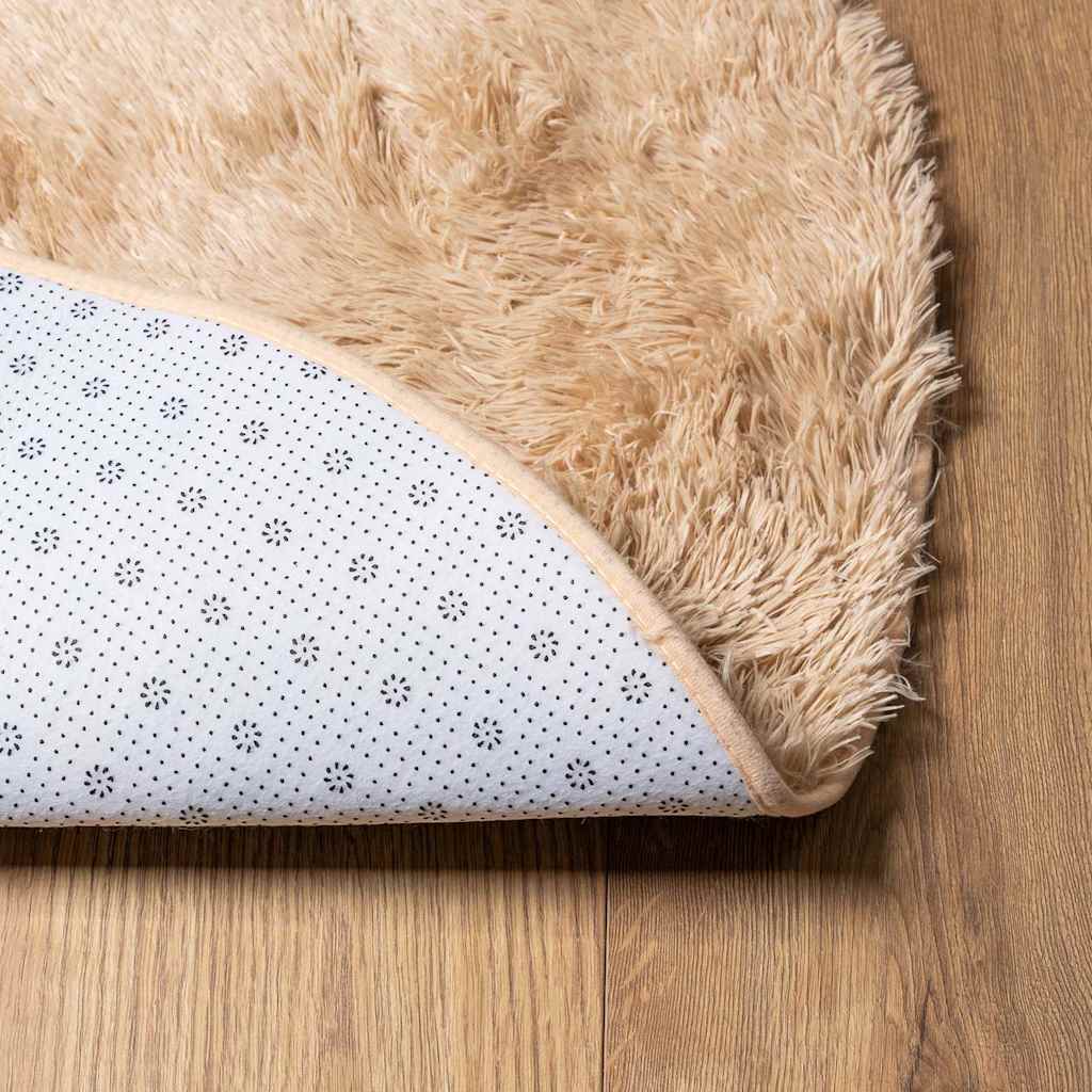 Hoogpolig vloerkleed NAVARRA 200x200 cm polyester beige is nu te koop bij PeponiXL, paradijselijk wonen!
