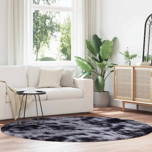 Hoogpolig vloerkleed NAVARRA 200x200 cm polyester donkergrijs is nu te koop bij PeponiXL, paradijselijk wonen!