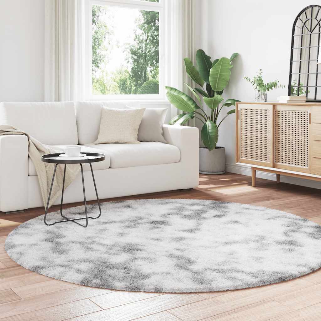 Hoogpolig vloerkleed NAVARRA 200x200 cm polyester lichtgrijs is nu te koop bij PeponiXL, paradijselijk wonen!