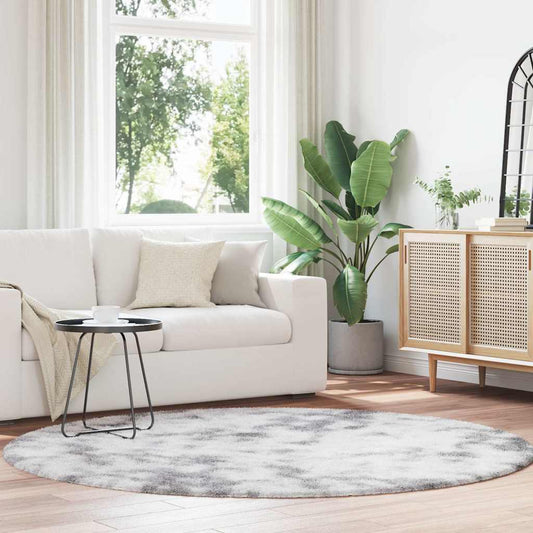 Hoogpolig vloerkleed NAVARRA 200x200 cm polyester lichtgrijs is nu te koop bij PeponiXL, paradijselijk wonen!