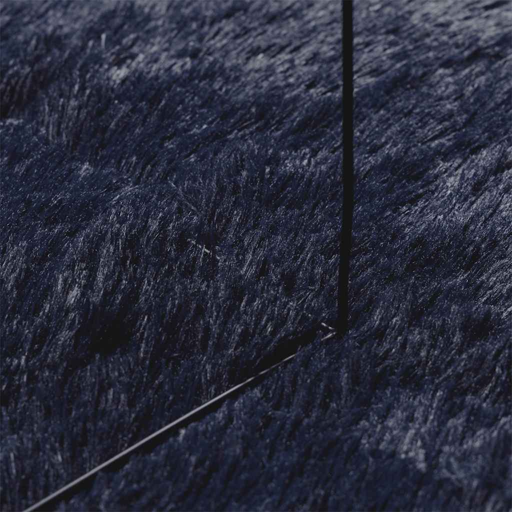 Hoogpolig vloerkleed NAVARRA 200x200 cm polyester marineblauw is nu te koop bij PeponiXL, paradijselijk wonen!