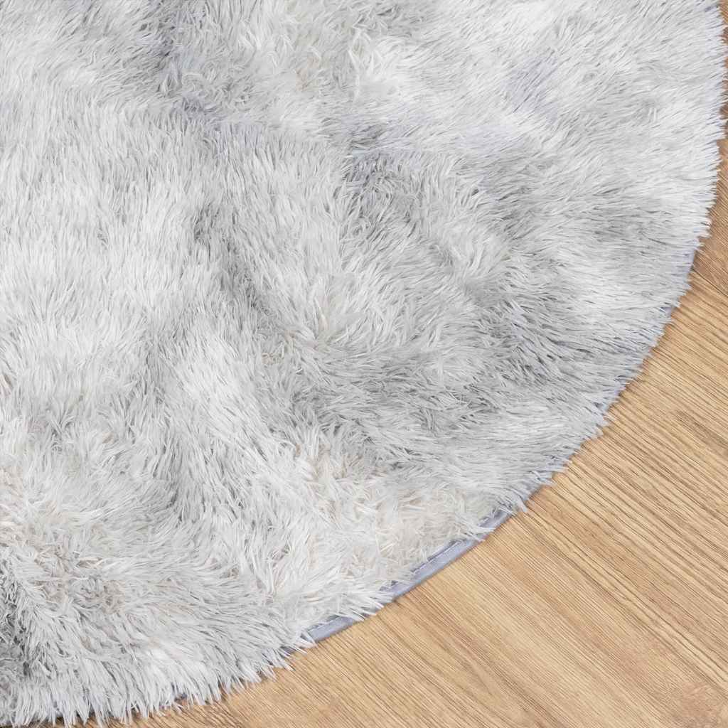 Hoogpolig vloerkleed NAVARRA 240x240 cm polyester lichtgrijs is nu te koop bij PeponiXL, paradijselijk wonen!