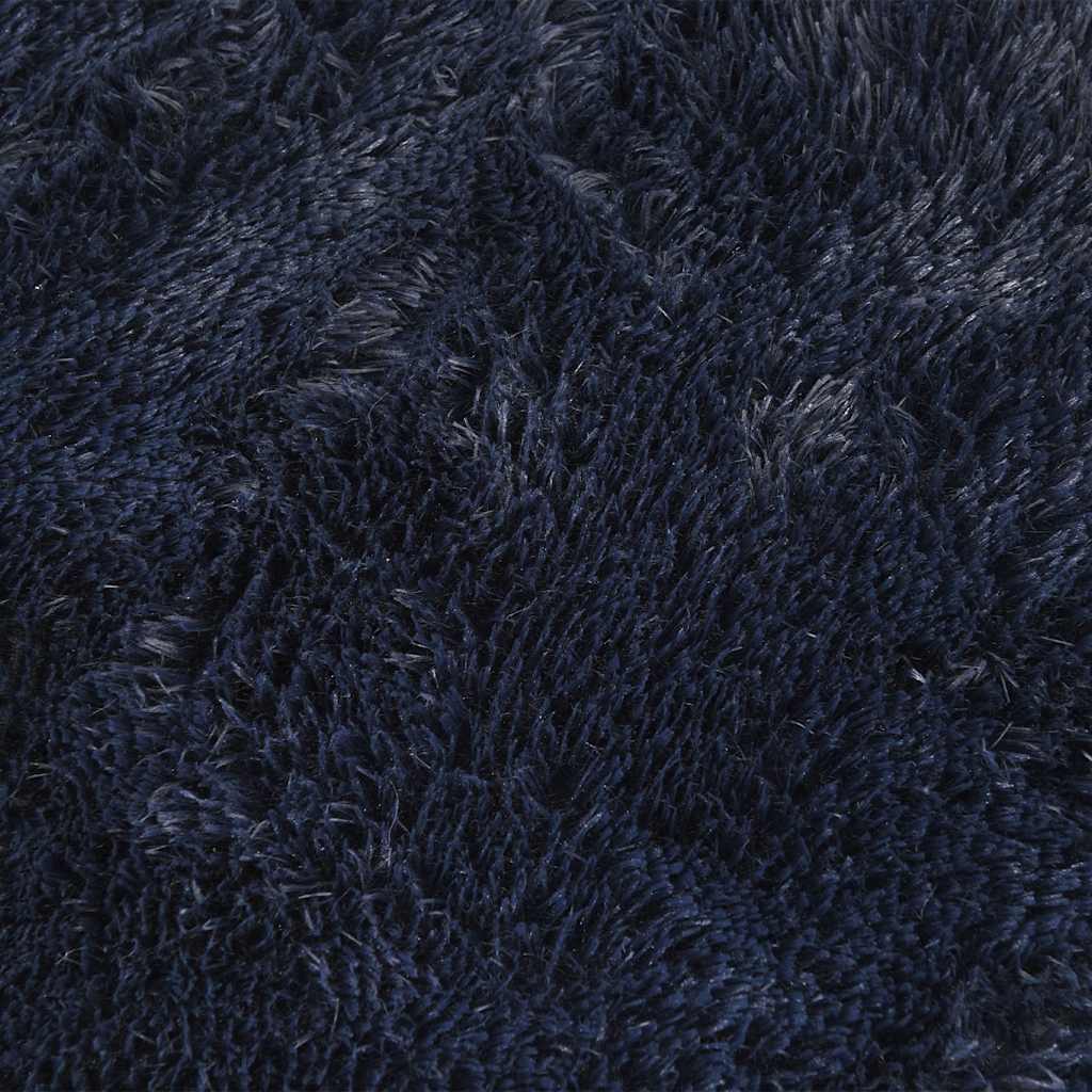 Hoogpolig vloerkleed NAVARRA 240x240 cm polyester marineblauw is nu te koop bij PeponiXL, paradijselijk wonen!