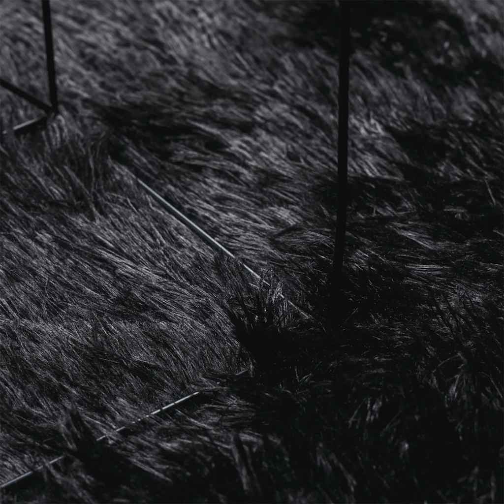 Hoogpolig vloerkleed NAVARRA 300x200 cm polyester zwart is nu te koop bij PeponiXL, paradijselijk wonen!