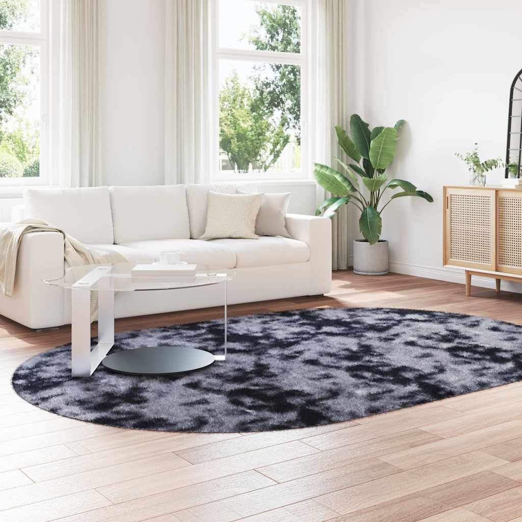 Hoogpolig vloerkleed NAVARRA 300x200 cm polyester donkergrijs is nu te koop bij PeponiXL, paradijselijk wonen!
