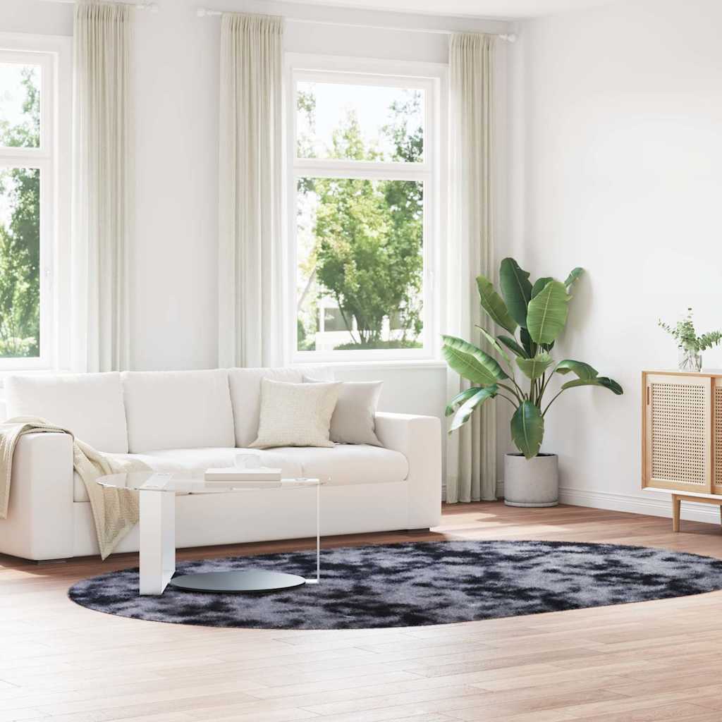 Hoogpolig vloerkleed NAVARRA 300x200 cm polyester donkergrijs is nu te koop bij PeponiXL, paradijselijk wonen!