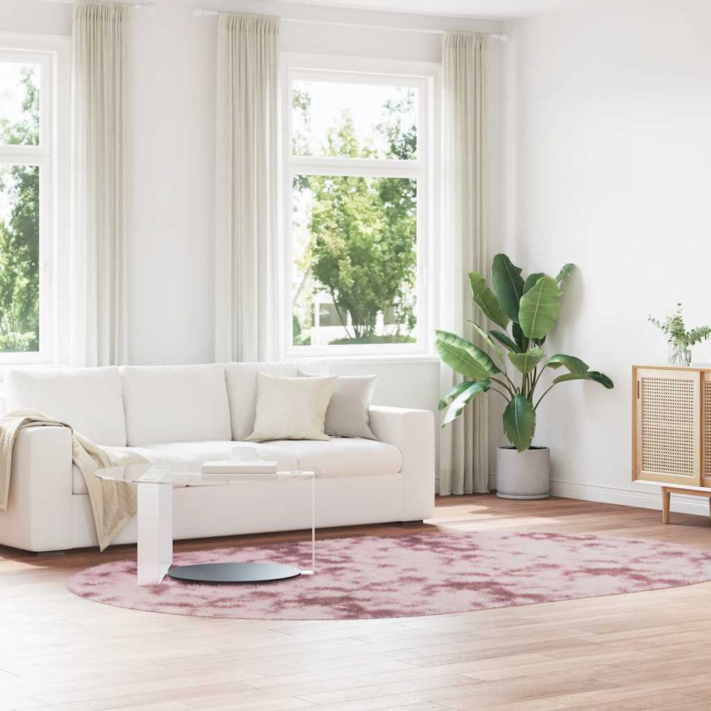Hoogpolig vloerkleed NAVARRA 300x200 cm polyester stoffig roze is nu te koop bij PeponiXL, paradijselijk wonen!