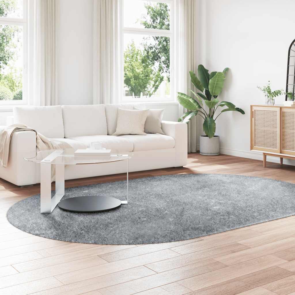 Hoogpolig vloerkleed NAVARRA 300x200 cm polyester lichtgrijs is nu te koop bij PeponiXL, paradijselijk wonen!