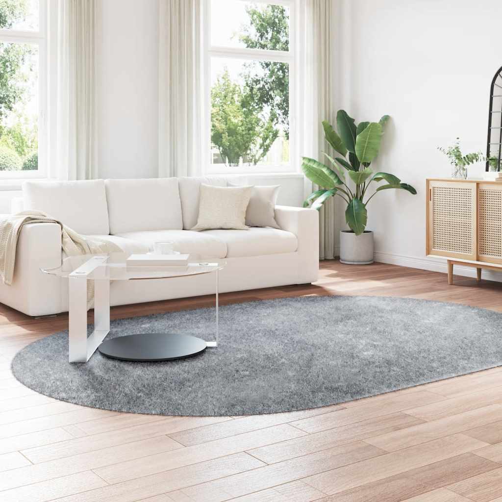 Hoogpolig vloerkleed NAVARRA 300x200 cm polyester zilvergrijs is nu te koop bij PeponiXL, paradijselijk wonen!