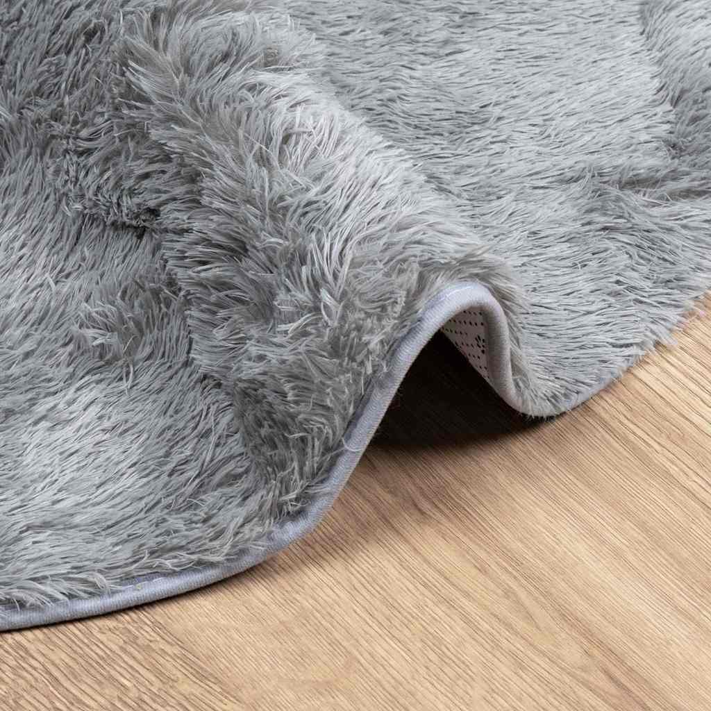Hoogpolig vloerkleed NAVARRA 300x200 cm polyester zilvergrijs is nu te koop bij PeponiXL, paradijselijk wonen!