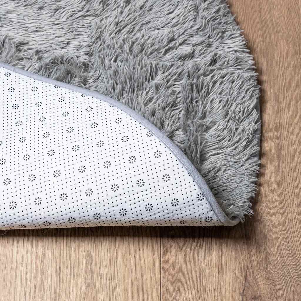 Hoogpolig vloerkleed NAVARRA 300x200 cm polyester zilvergrijs is nu te koop bij PeponiXL, paradijselijk wonen!