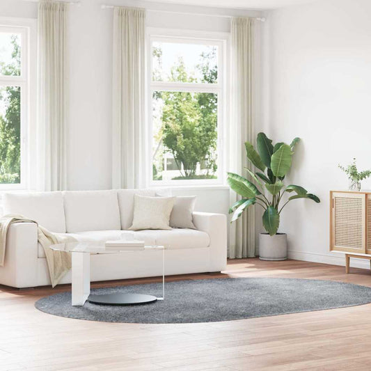 Hoogpolig vloerkleed NAVARRA 300x200 cm polyester zilvergrijs is nu te koop bij PeponiXL, paradijselijk wonen!