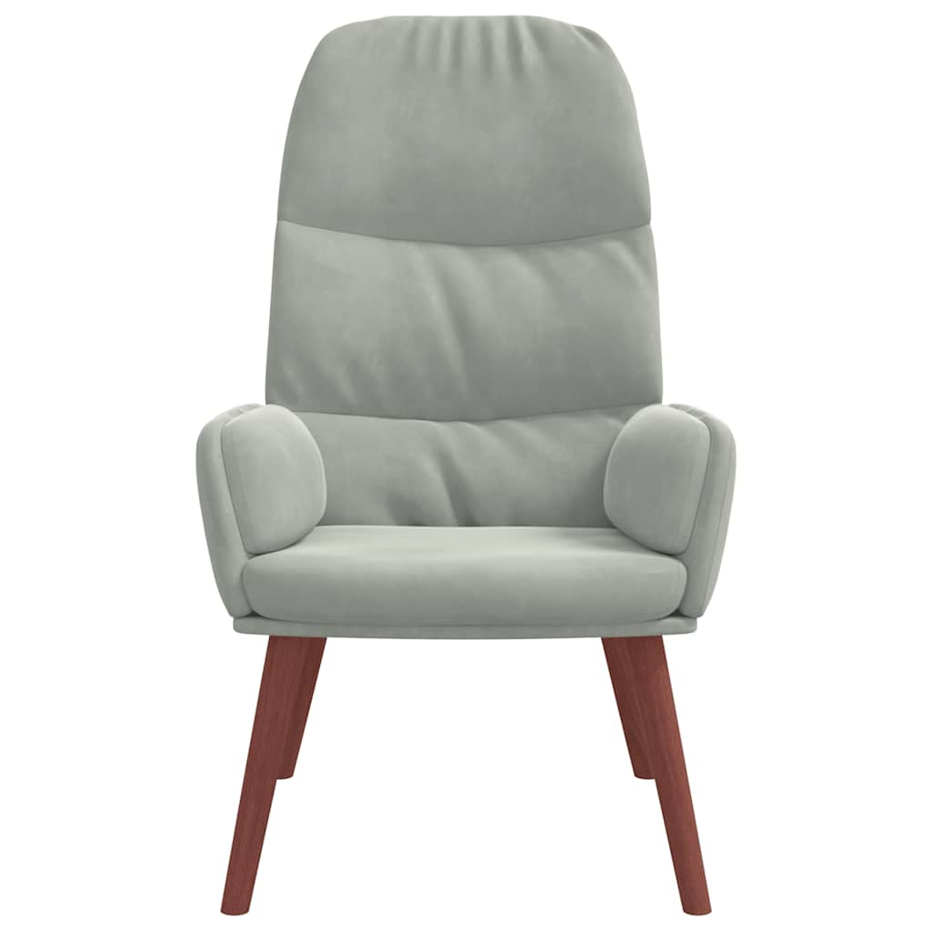 Relaxstoel fluweel lichtgrijs is nu te koop bij PeponiXL, paradijselijk wonen!