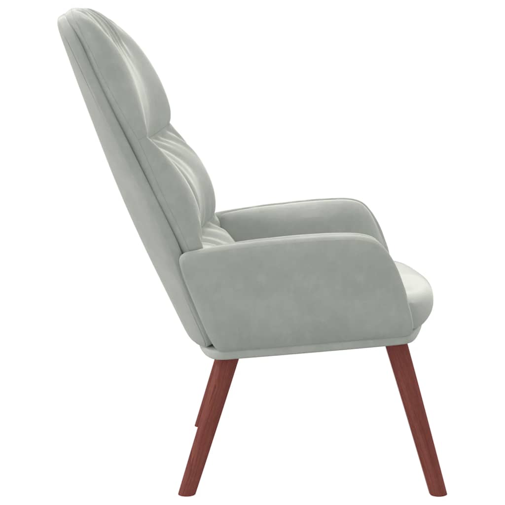 Relaxstoel fluweel lichtgrijs is nu te koop bij PeponiXL, paradijselijk wonen!