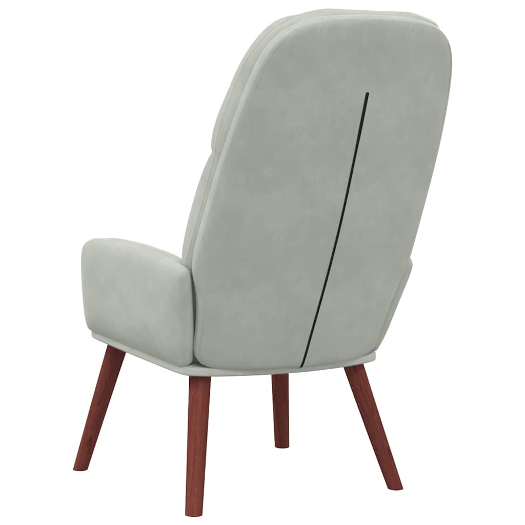 Relaxstoel fluweel lichtgrijs is nu te koop bij PeponiXL, paradijselijk wonen!