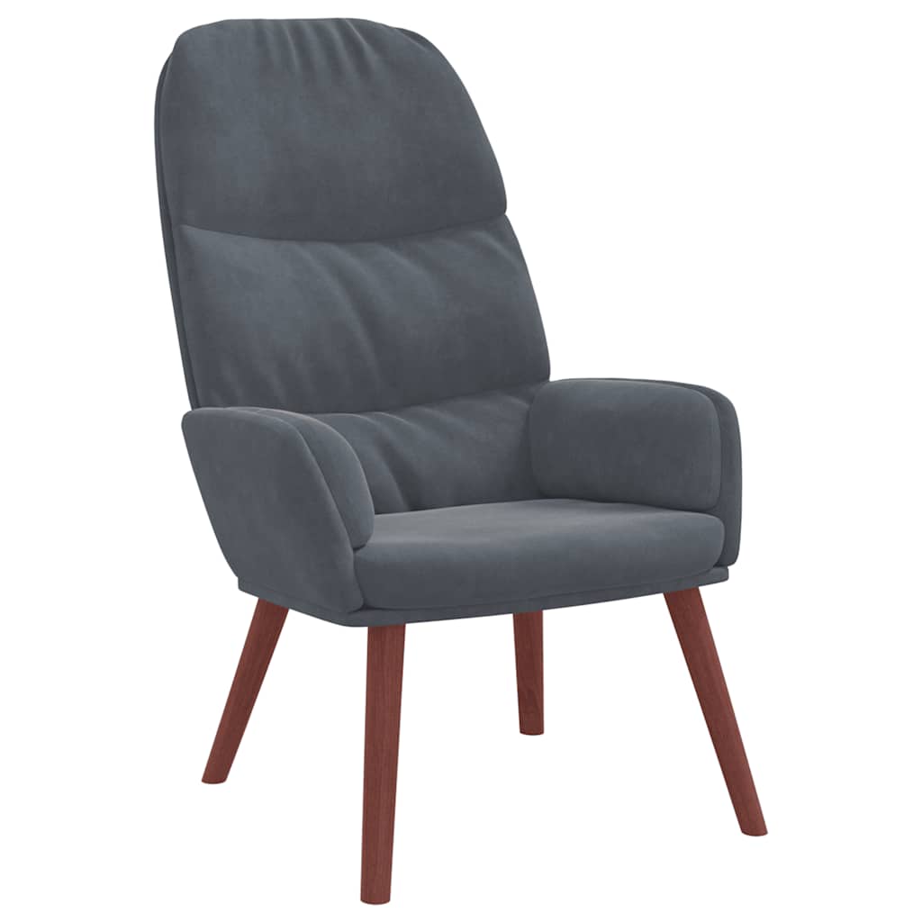 Relaxstoel fluweel donkergrijs is nu te koop bij PeponiXL, paradijselijk wonen!