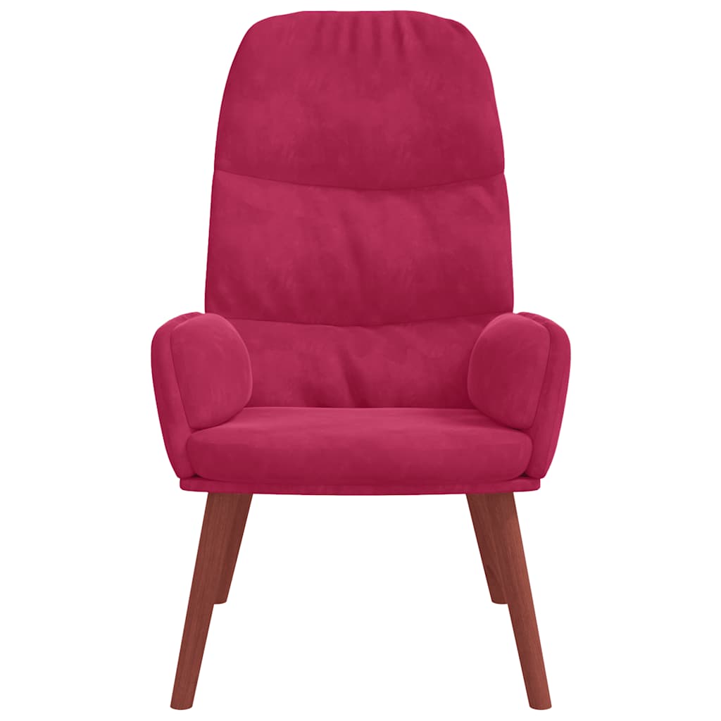 Relaxstoel fluweel wijnrood is nu te koop bij PeponiXL, paradijselijk wonen!