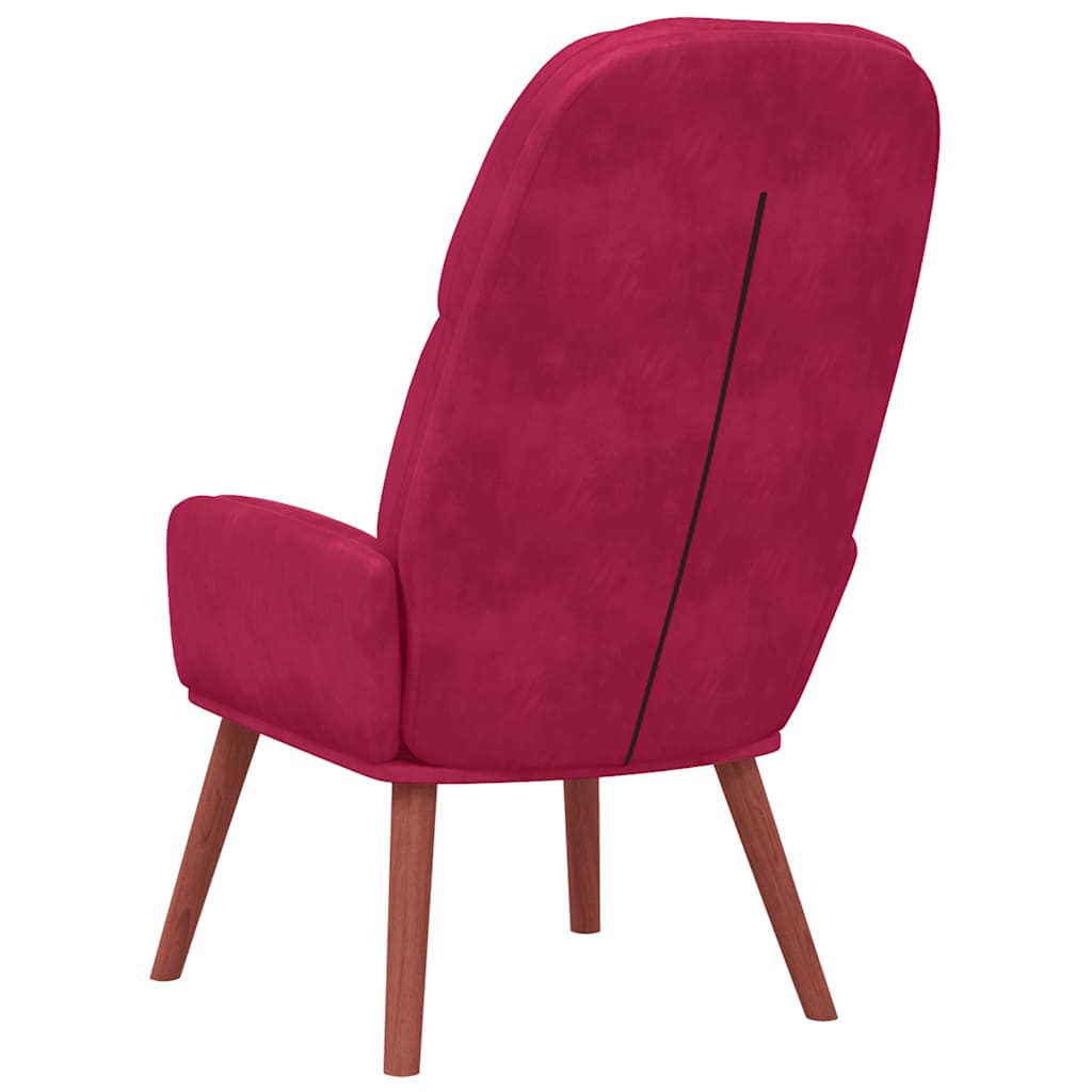 Relaxstoel fluweel wijnrood is nu te koop bij PeponiXL, paradijselijk wonen!