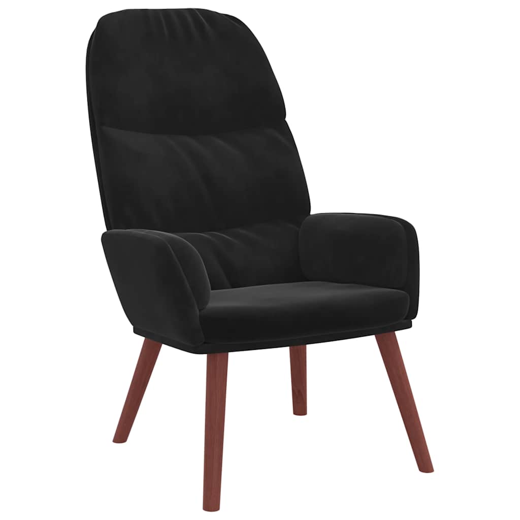 Relaxstoel fluweel zwart is nu te koop bij PeponiXL, paradijselijk wonen!
