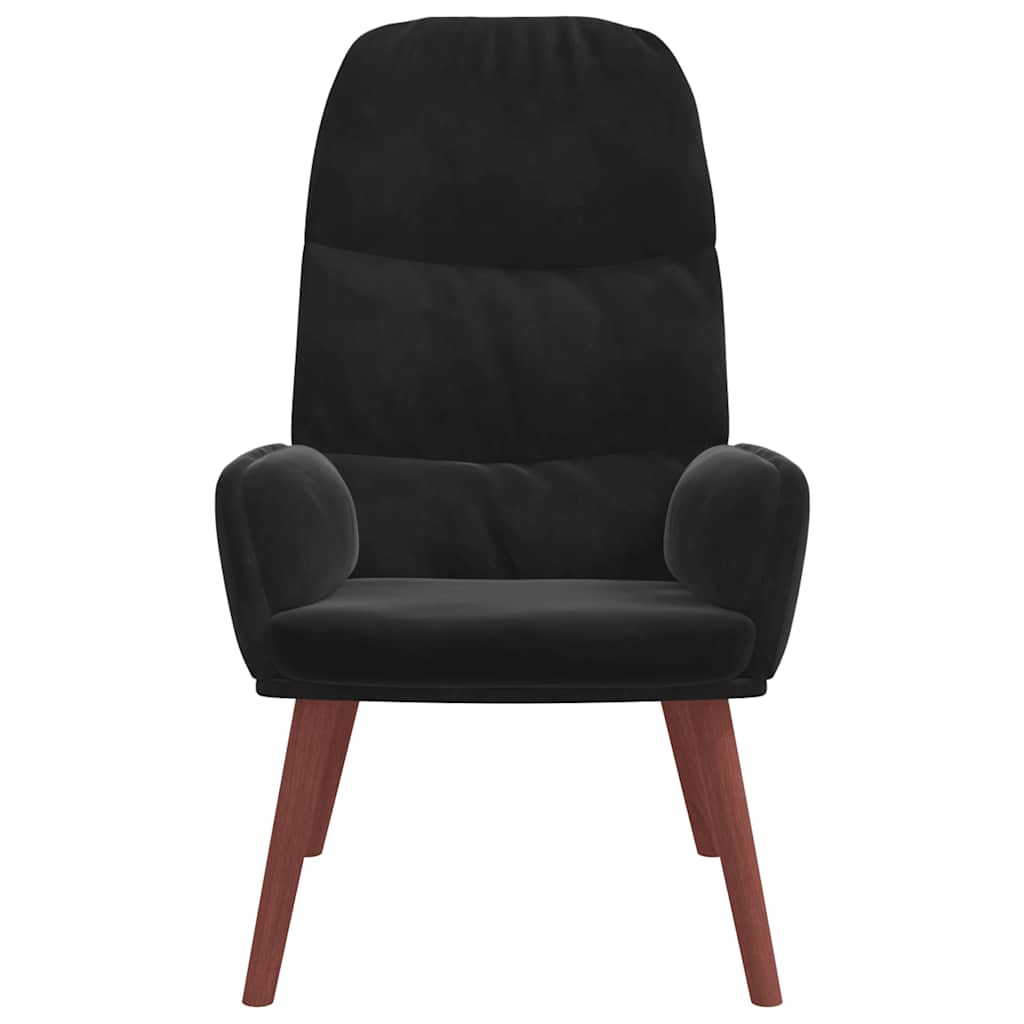 Relaxstoel fluweel zwart is nu te koop bij PeponiXL, paradijselijk wonen!