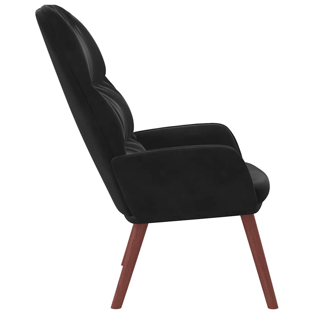 Relaxstoel fluweel zwart is nu te koop bij PeponiXL, paradijselijk wonen!
