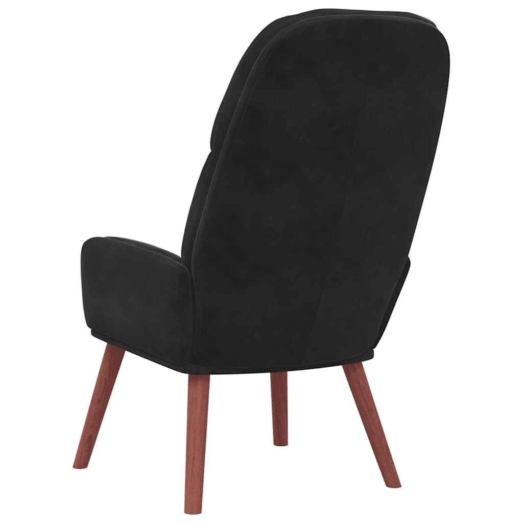 Relaxstoel fluweel zwart is nu te koop bij PeponiXL, paradijselijk wonen!