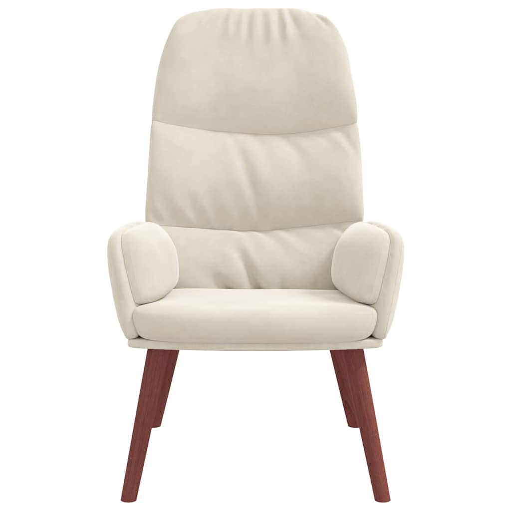 Relaxstoel fluweel crèmewit is nu te koop bij PeponiXL, paradijselijk wonen!