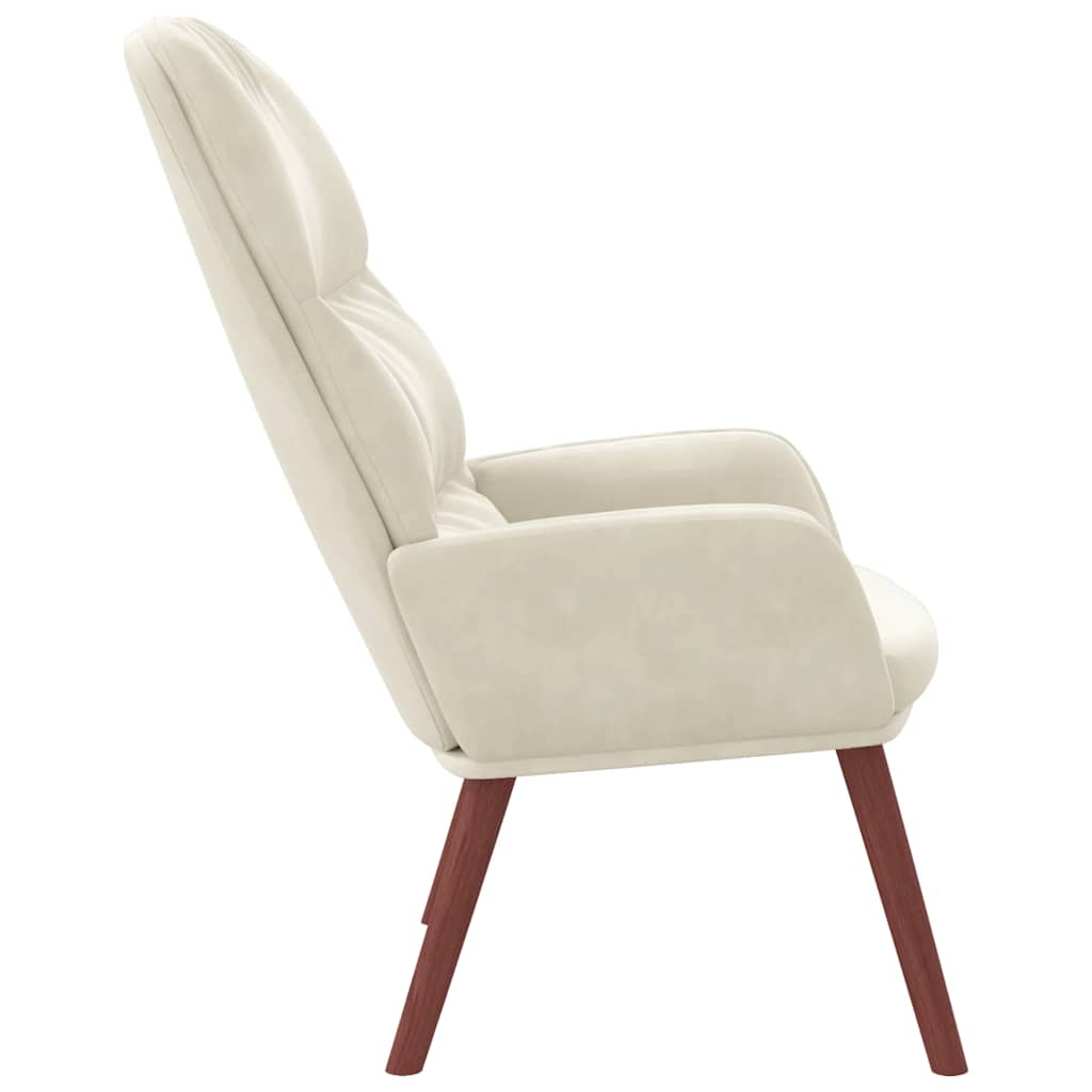 Relaxstoel fluweel crèmewit is nu te koop bij PeponiXL, paradijselijk wonen!